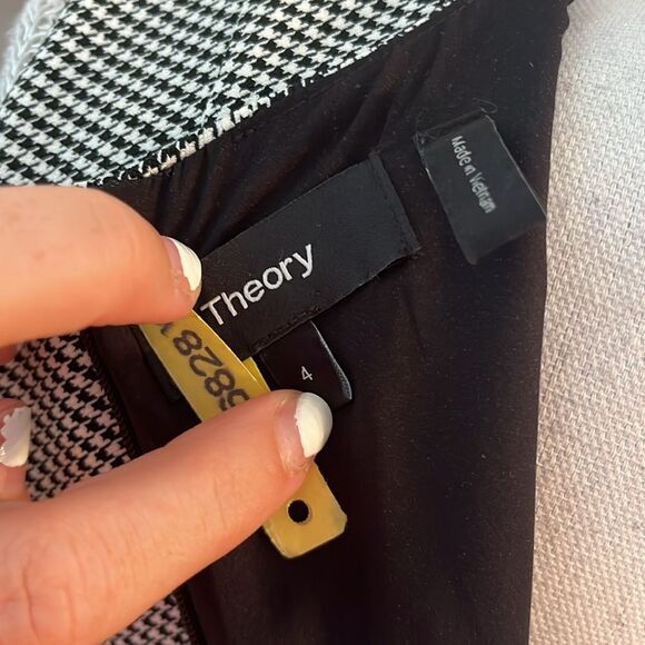 Theory Gray Sheath Mini Dress Crew Neck Sleeveless - Picture 5 of 9